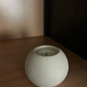 Round Stone Candle Holder